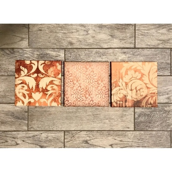 canvas Art Print Orange and Cream Size three actual prints - Picture 7 of 10